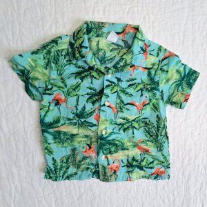 Old Navy Toddler Tropical Button Down Shirt 18-24M
